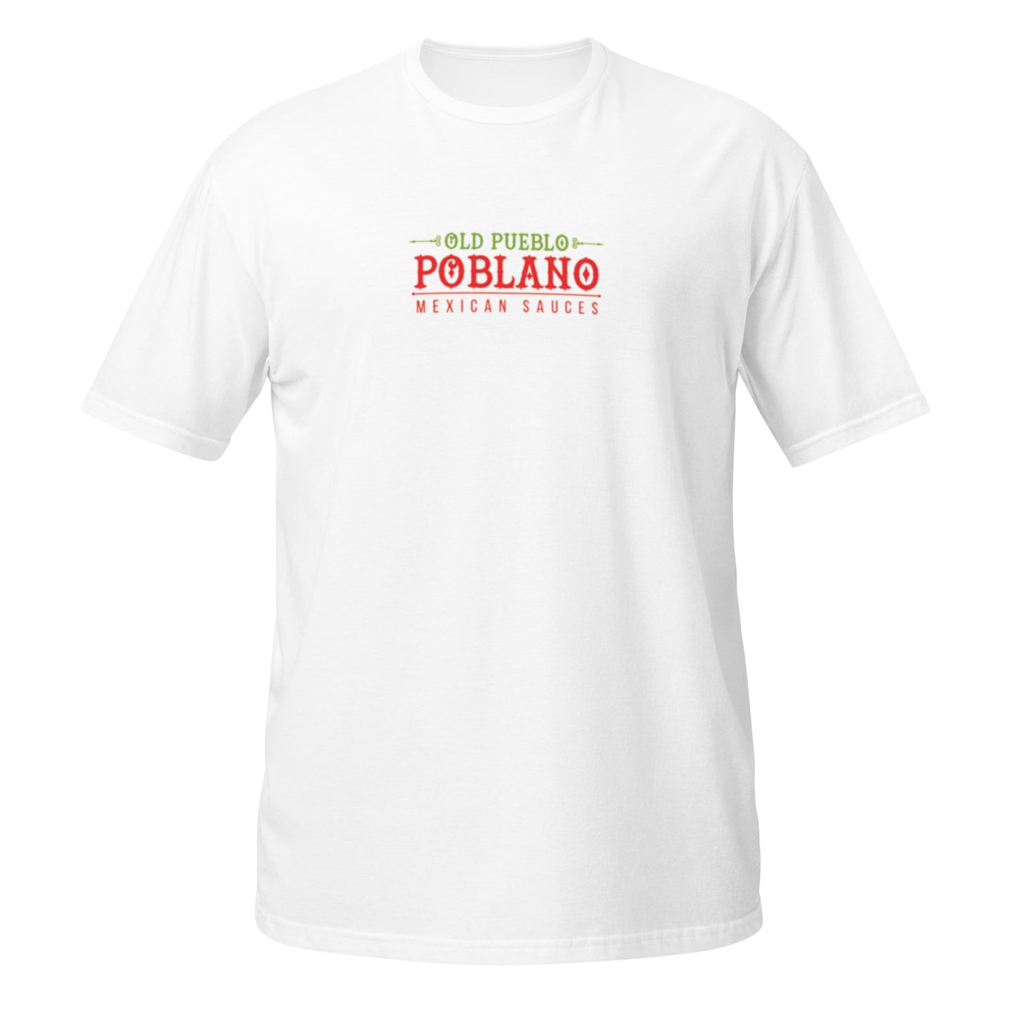 Unisex T-Shirt in White Old Pueblo Poblano Logo