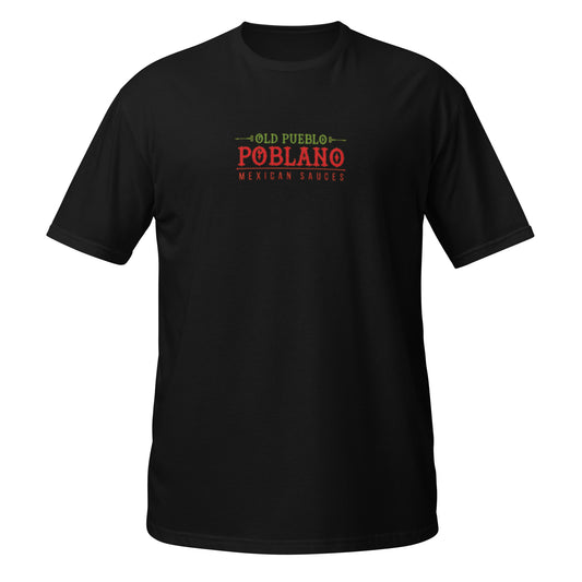 Unisex T-Shirt in Black Old Pueblo Poblano Logo