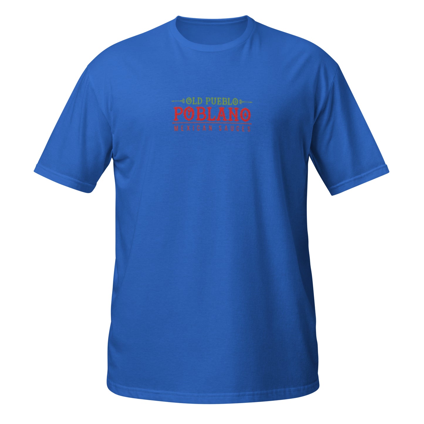 Unisex T-Shirt in Royal Blue Old Pueblo Poblano Logo